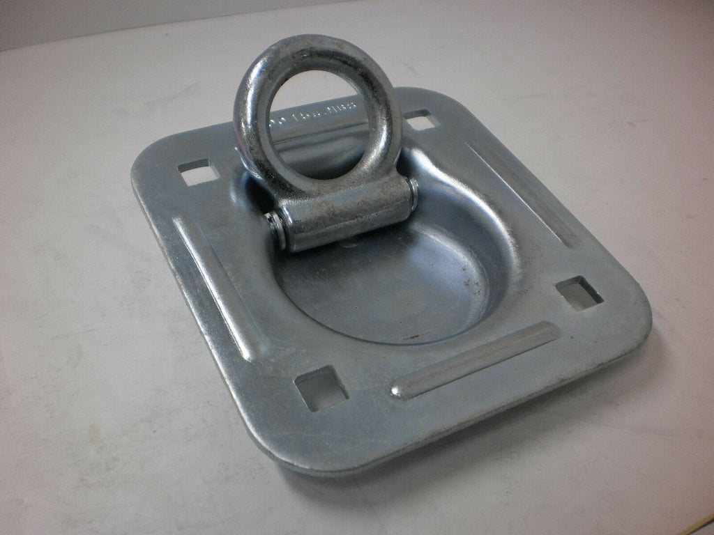 1/2" Thick Recessed 5000# D Ring Zinc Plated 4 Bolt Car Trailer Truck (RR05)