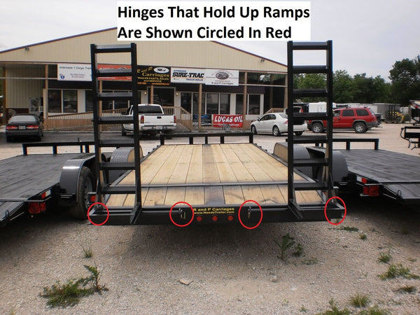 2 - Weld On Steel Ramp Gate Holder Hinge Heavy Duty Equipment Trailer ...