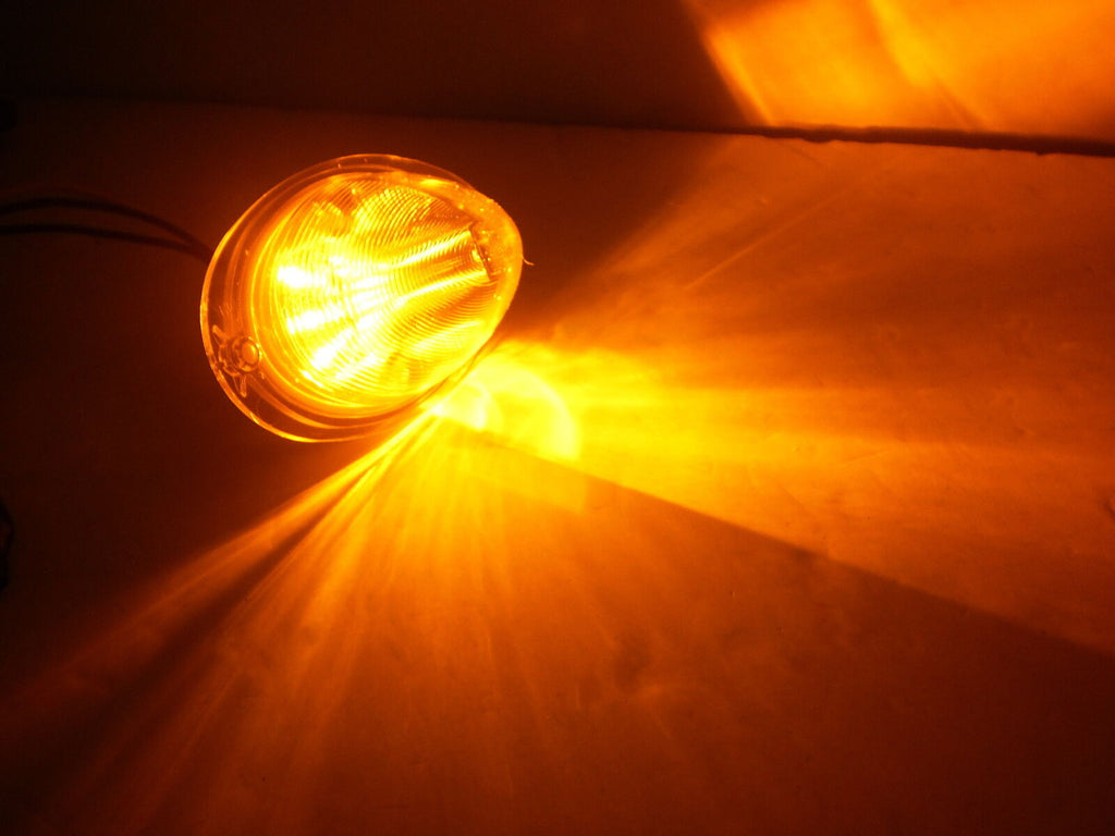 1- HD Amber Cascadia Freight liner Side Marker Light LED Turn Tail Marker Truck  (HD53009SMDY)