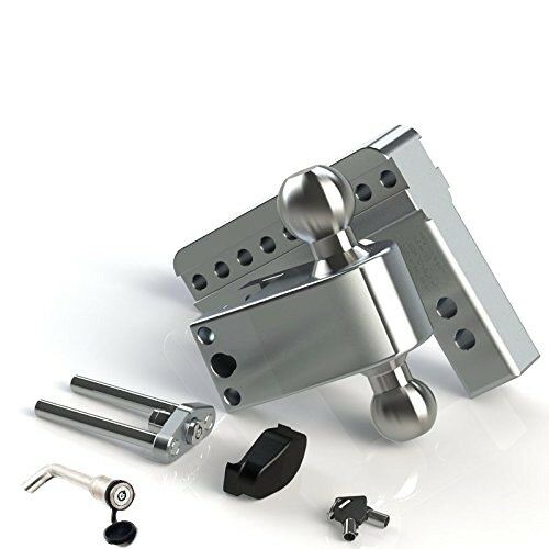 Weigh Safe Aluminum 180 Ball Mount fits 2" Receiver 6" Drop 7" Rise 10k Rated (LTB6-2-KA)