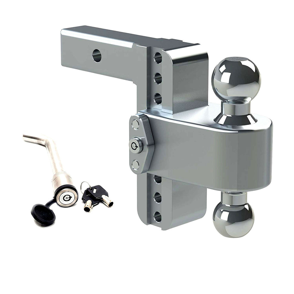 Weigh Safe Aluminum 180 Ball Mount fit 2.5" Receiver 6" Drop 7" Rise 14.5k Rated (LTB6-2.5-KA)