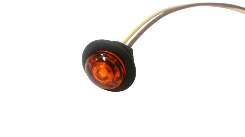 3/4" Amber LED Clearance Marker Light Truck Trailer PC Rated Sidemarker (219-1100-1)