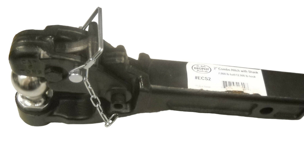 2" Ball Combination Pintle Hitch w/ Shank Trailer Pickup Truck 8 Ton Cap Trailer (ECS2)