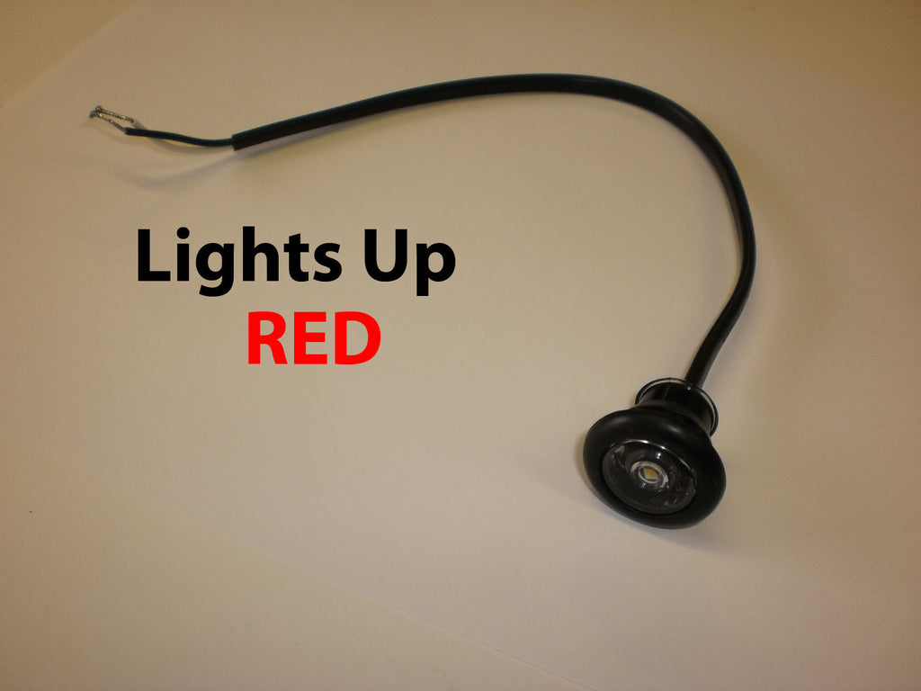 TEN TecNiq 3/4 Mini Red Clear LED Light Hot Spot Bullet Truck Trailer USA (S33-RC09-1-LOTOF10)