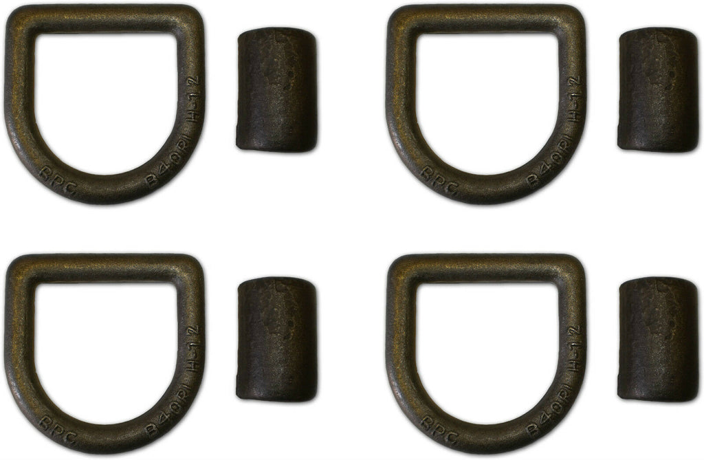 4 - 5/8" Forged Weld On D Ring Chain Tie Down 18,000 Rated Trailer Truck Rope (LRW1-LOTOF4)