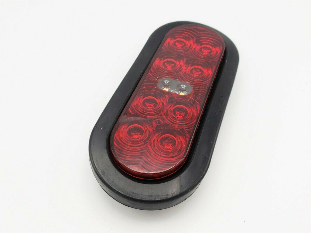 Two 6" Oval Red LED TecNiq Hybrid Reverse Lights RV Camper Trailer (T70-RW0T-KITX2)
