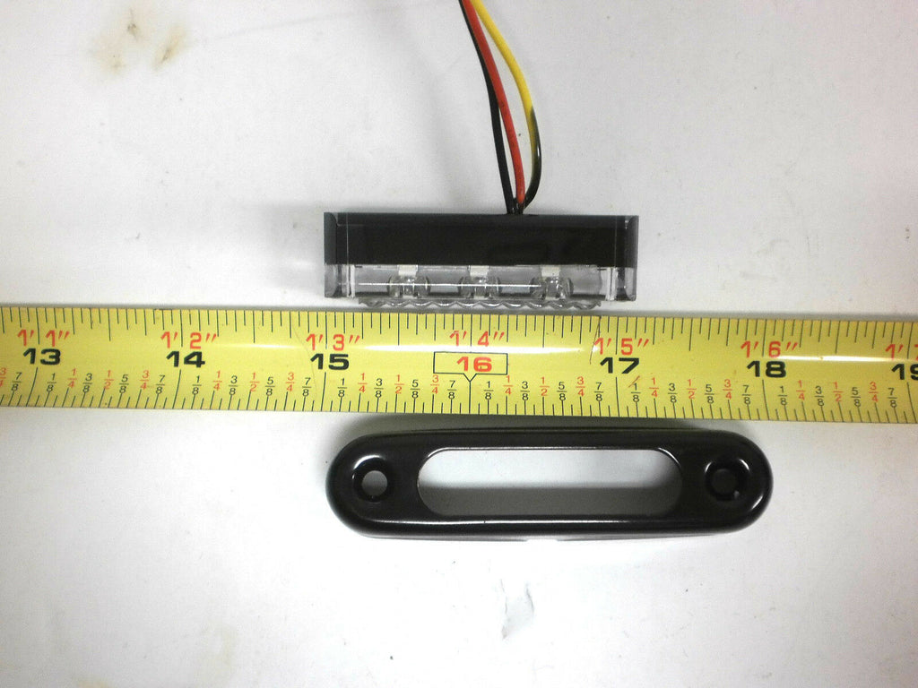 1 - USA EON Red LED Dual Function STT Motorcycle ATV W/ Black Vert Case (E03-D003-1 + E03-0BV0-1)