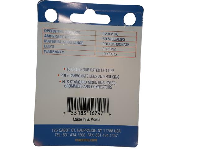 Maxxima 2" Round White 9 LED RV Truck Courtesy Light (M09100WCL-KIT)