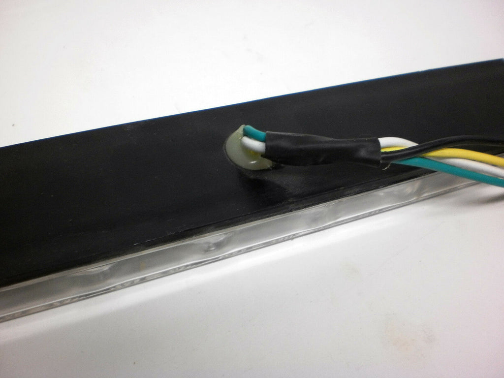 15" Jammy Red Clear Hi Mount Center ID Bar 11 LED Stop Turn Tail Light Trailer Truck (J-5354-RC)