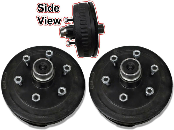 6 x 5.5 Pair of Brake Assembly Spindle Kit Stub End Unit Trailer Axle 3500 84 (STUB-84-655-D)