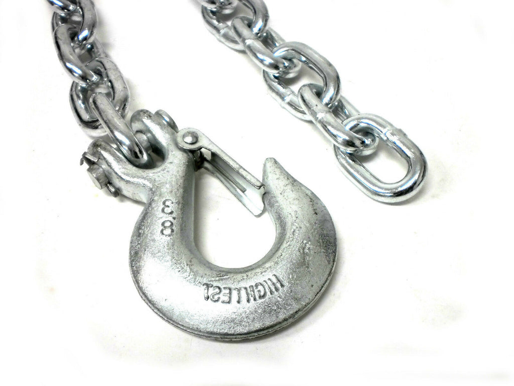 ONE - 3/8" Heavy Duty Safety Chain Forged Hook Trailer Camper RV 16,200# (HL35)