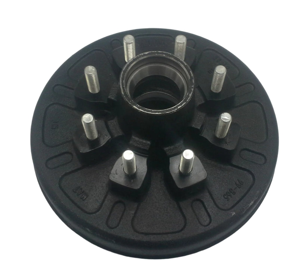 Replace Right Trailer Brake Dexter 8x6.5 Drums 9/16 Nuts 7000# 12" Backing Plate (92865-916-B-DEX-R)