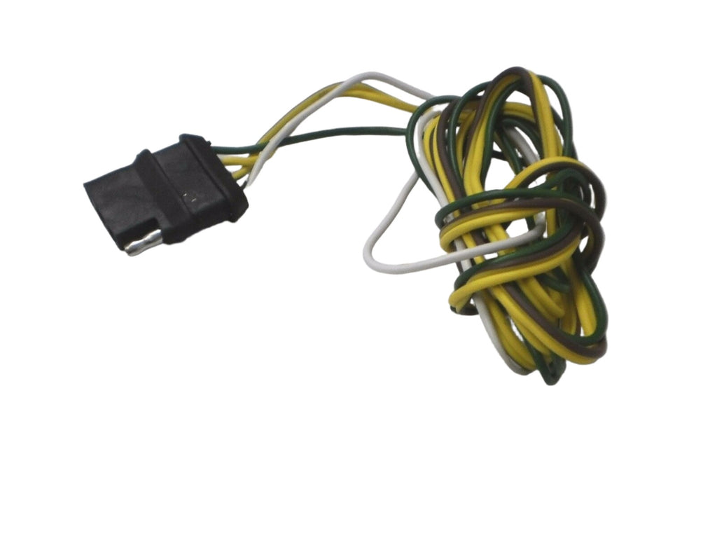 25' split Wire Harness With 4 Way Trailer Plug Camper Boat wishbone 4 flat plug (J-4024-WH)