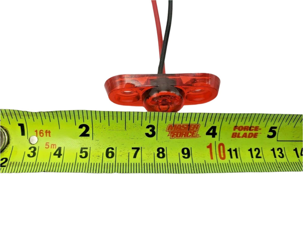 Oval P2 Rated 1-LED Surface Mount RED Lens 2-Wire LED Trailer Marker Light (J-57-R)