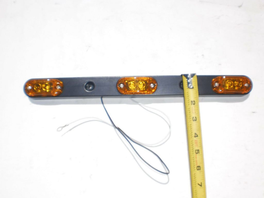 1 - LED 3 Light ID Bar Amber 1 x 2.5 Oval Trailer Truck Flatbed RV Bright Cargo (J-555-A)