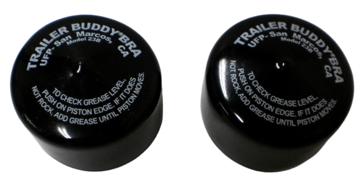 Two 2.44 Trailer Wheel Bearing Buddy Protector Bras (23B)