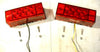 2- Red New Style LED Low Profile Boat ATV Trailer TailLight Snowmobile Brake 3x8 (J-75 + J-75L)