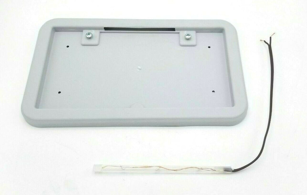 Gray License Plate Holder w/LED Light Trailer Camper RV (Gray) (TS181S-G-KIT)
