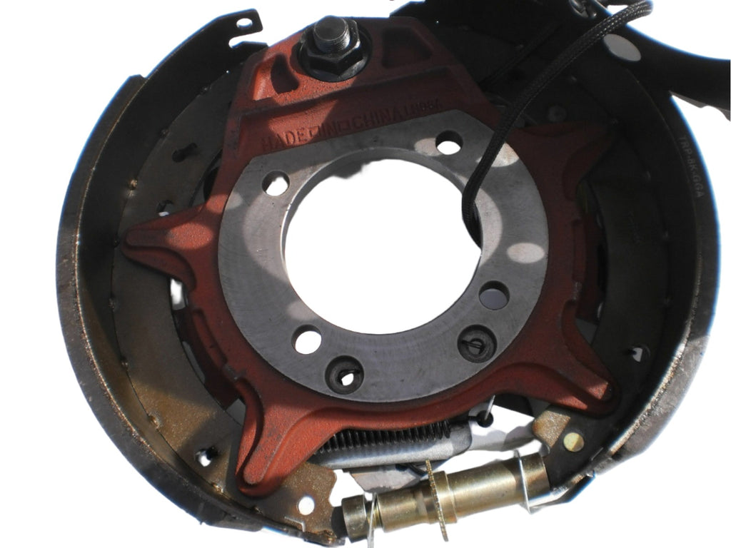 Pair 12-1/4 x 3-3/8 8000 Electric Trailer Backing Plate Brake Fits Dexter 4 Bolt 8K Axle (BK-8KE-SET)