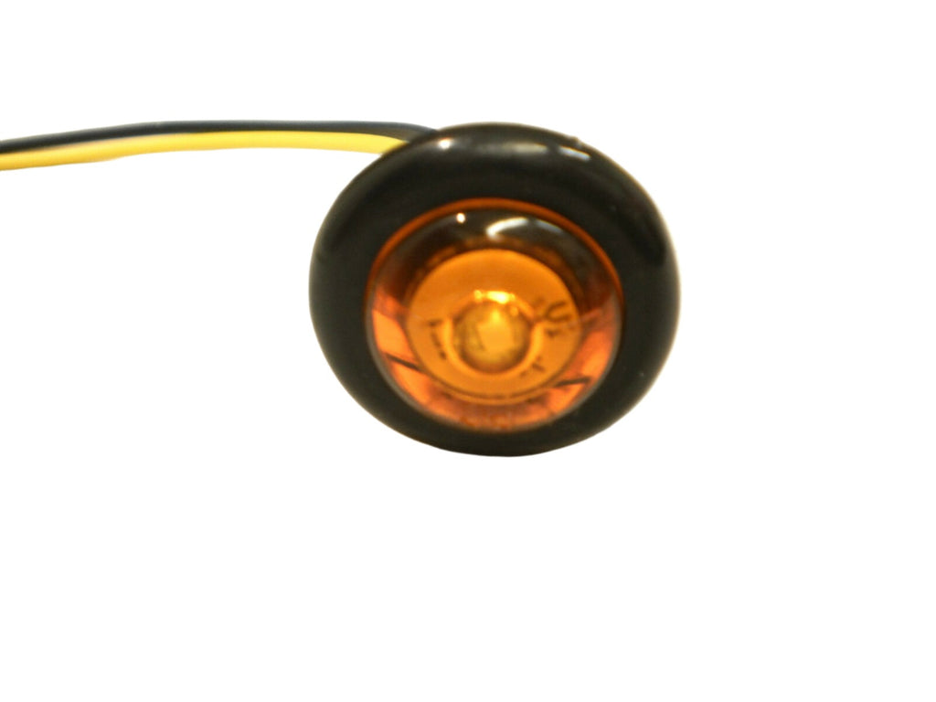 25 -  3/4" Amber LED Clearance Side Marker Bullet Trailer Light Truck Yellow PC (J-51-A-L25)