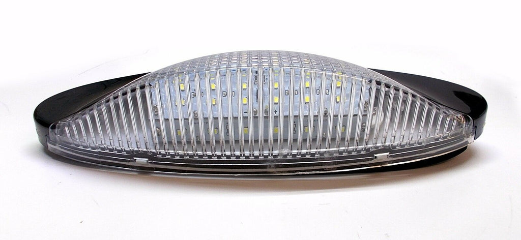 Kaper II Euro Style RV Porch LED Light White 18 Diode Surface Mount Black Base (L17-0004B)