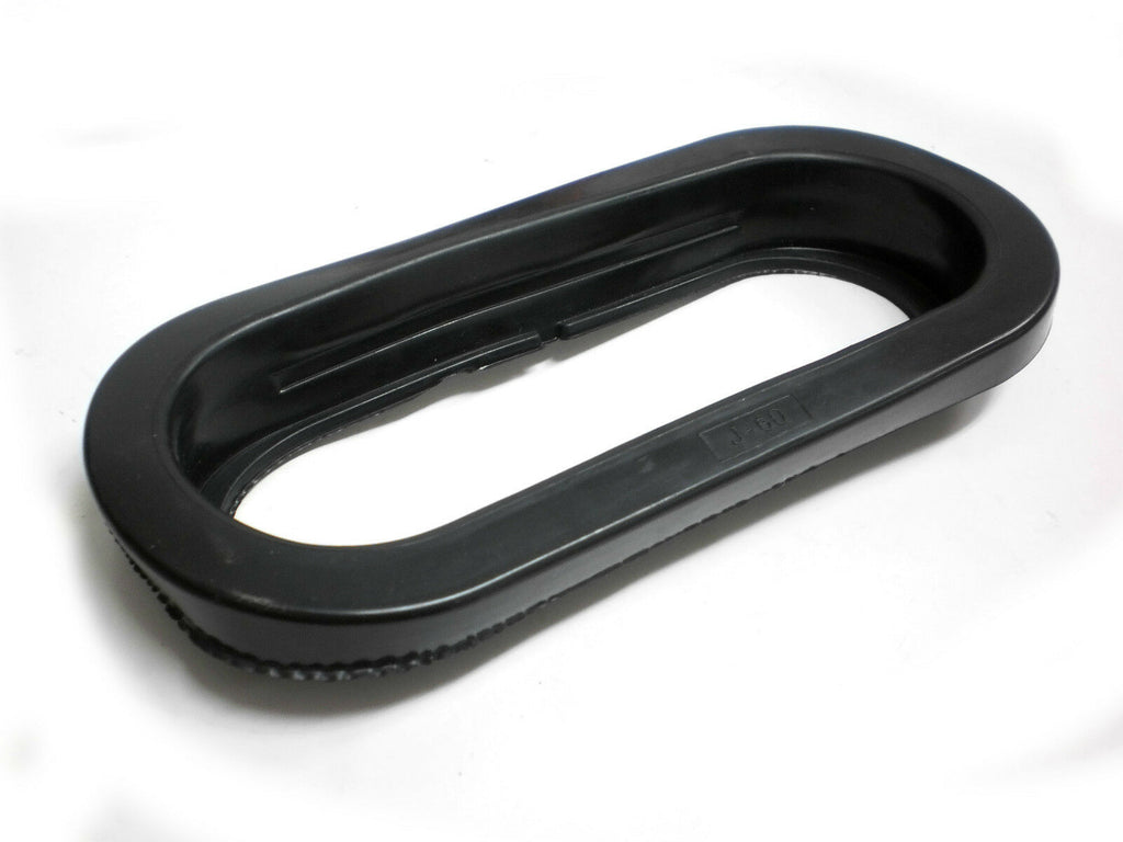6" Oval Black Rubber Grommet Bezel Sealed Beam Light Trailer Truck LED Gasket (J-60-GM)