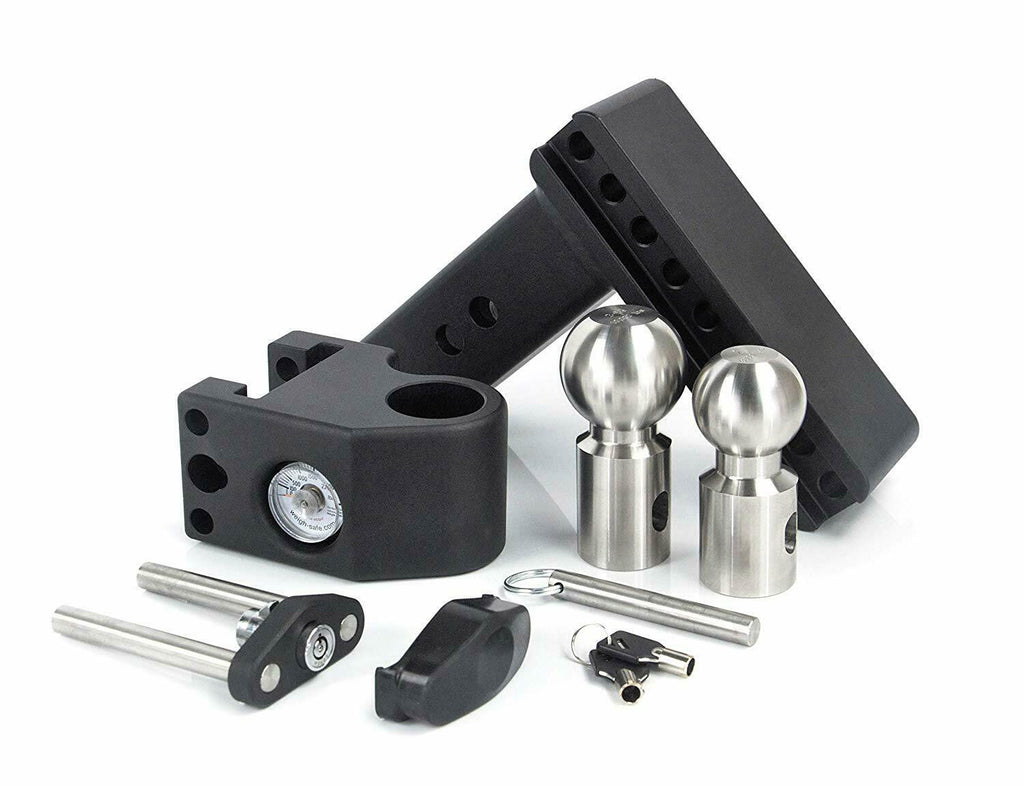 Weigh Safe Stainless Steel 6" Drop Ball Mount 2.5" Shank w/ Built in Scale (SWS6-2.5)