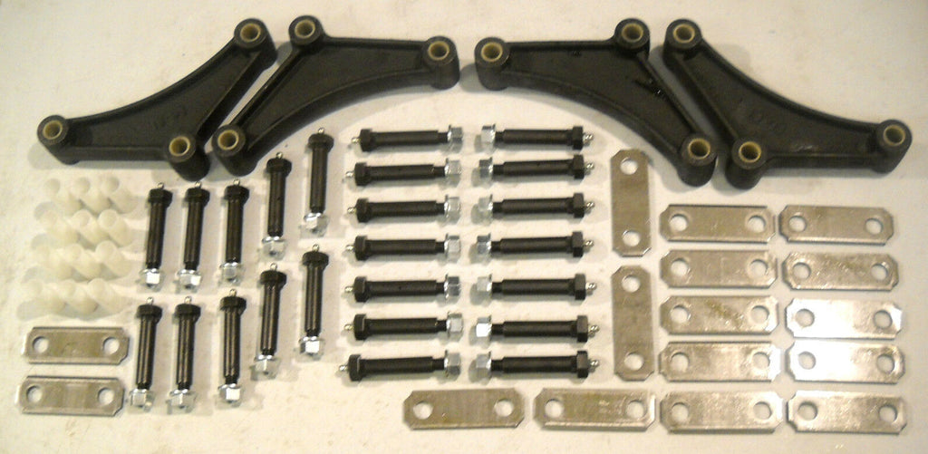 Greaseable Tri Axle Trailer Spring Suspension Rebuild Kit Camper Repair Wet Bolt (SRK-3A-WB-LE)