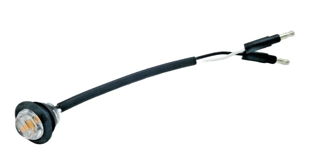 Maxxima 3/4" Mini Amber Clear 3 LED Clearance Marker Light Truck Trailer Jeep (M09300YCL)