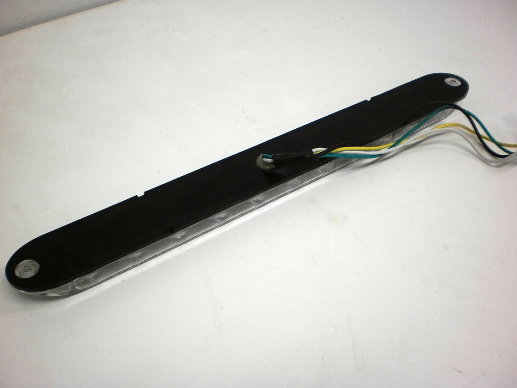 15" Jammy Red Clear Hi Mount Center ID Bar 11 LED Stop Turn Tail Light Trailer Truck (J-5354-RC)