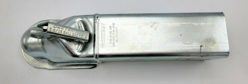 Titan Straight Tongue Trailer Coupler Zinc-Plated 21K 3" Chan 2-5/16" USA Made (4853100)