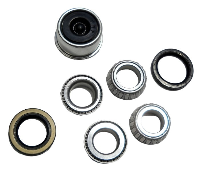 2- 5x4.5 Idler Hubs with 2000# Bearing Kits Replace Snow Mobile Trailer Axle (RVIBT5450-KITX2)
