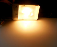 White Interior Dome Light Camper RV Trailer Incandescent with 12V Receptacle  (D-23)