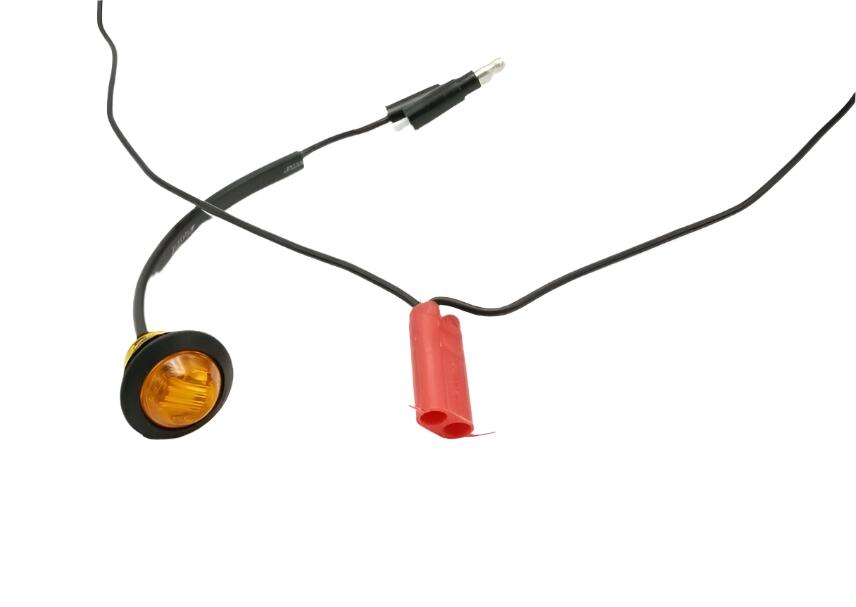 Continuous Wiring Harness with 3/4" LED Hot Spot Light 12" Spacing Amber (per ft (M09300Y-12BC)
