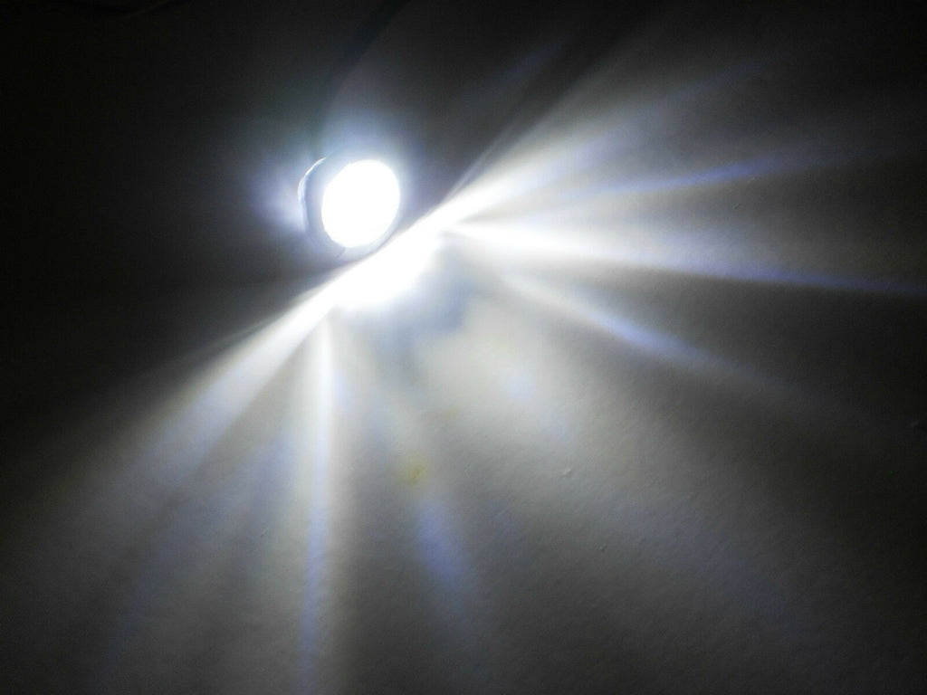 24 x  Maxxima 3/4" Mini White Clear 3 LED light License Bullet courtesy Step  (M09300WCL-LOTOF24)