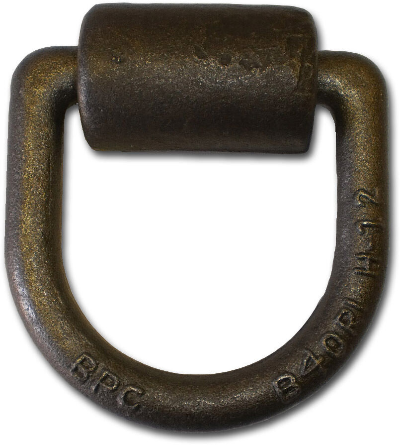 5/8" Weld On D Ring Chain Tie Down 18,000 Rated Trailer Truck Rope Forged Loop (LRW1)
