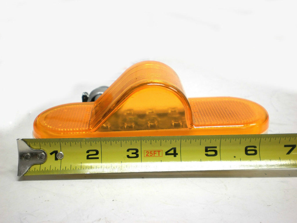 TWO - 6" Amber LED Mid Ship Lights Multi Function Park Turn Trailer Truck Semi (J-64-AK-LOTOF2)