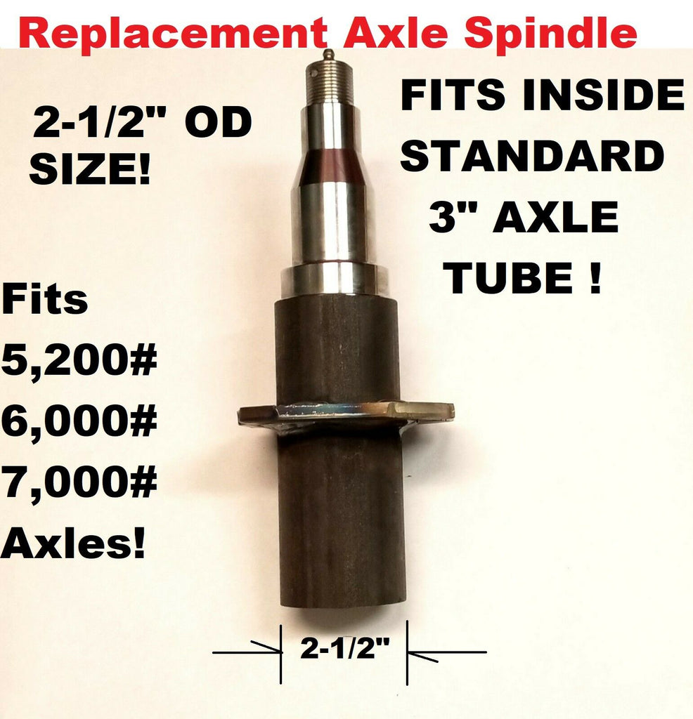 Trailer Axle Spindle #42 6000# 7000# W/ Brake flange EZ Lube hub Stub shaft Axel (SP-25042FZ-KIT)