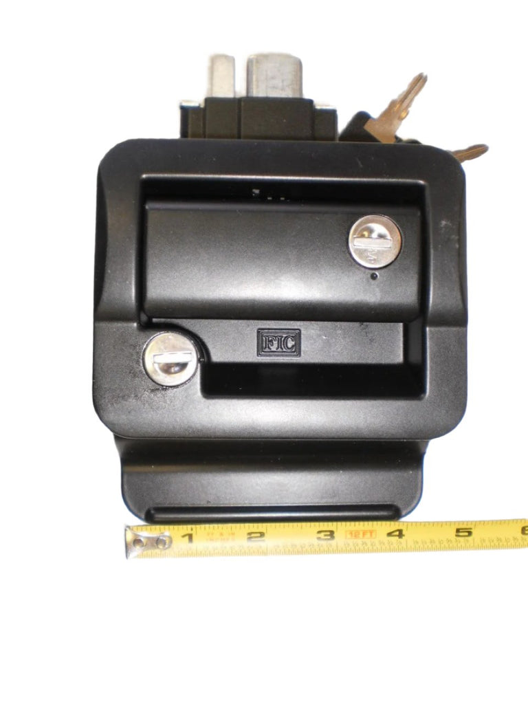 Replacement Travel Trailer RV Camper Door Paddle Latch Handle Flush Lock Black fits Fastec  (TTL-43610-2006)