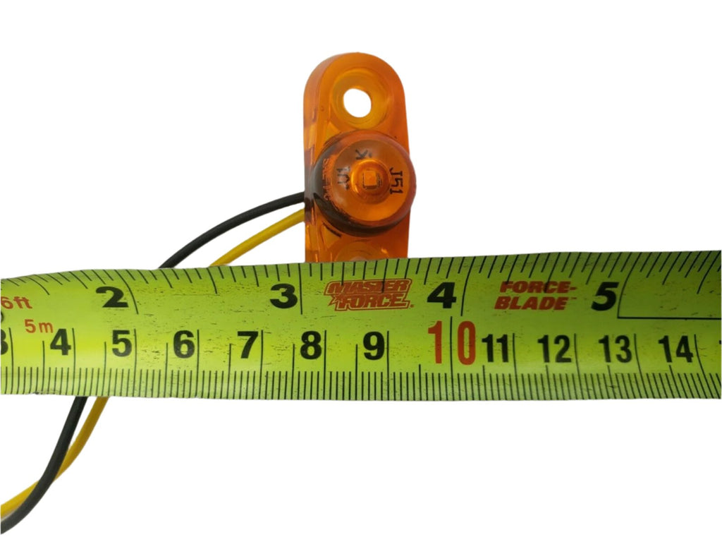 Oval P2 Rated 1-LED Surface Mount AMBER Lens 2-Wire LED Trailer Marker Light (J-57-A)