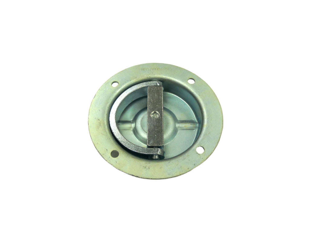 4 - Recessed Full 360 Swivel 6000 Rated D Ring Tie Down w/ Backing Plate Trailer (RR06-BP-4)