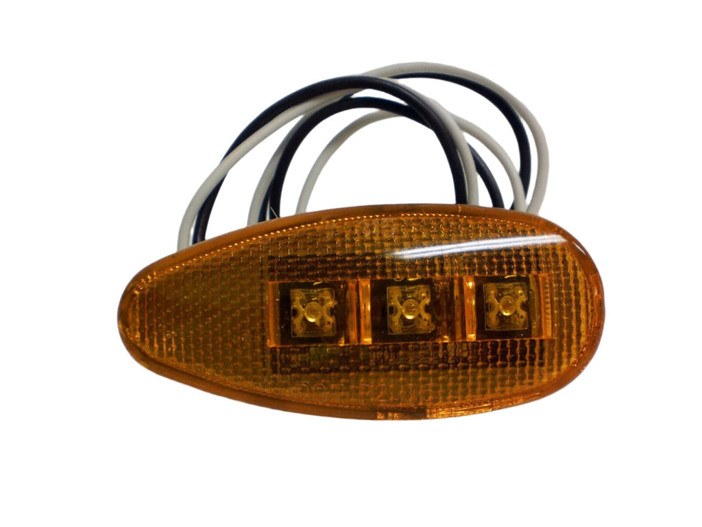 Amber LED Teardrop Marker Light Chrome Cab Roof Marker Clearance Light (J-315-A)