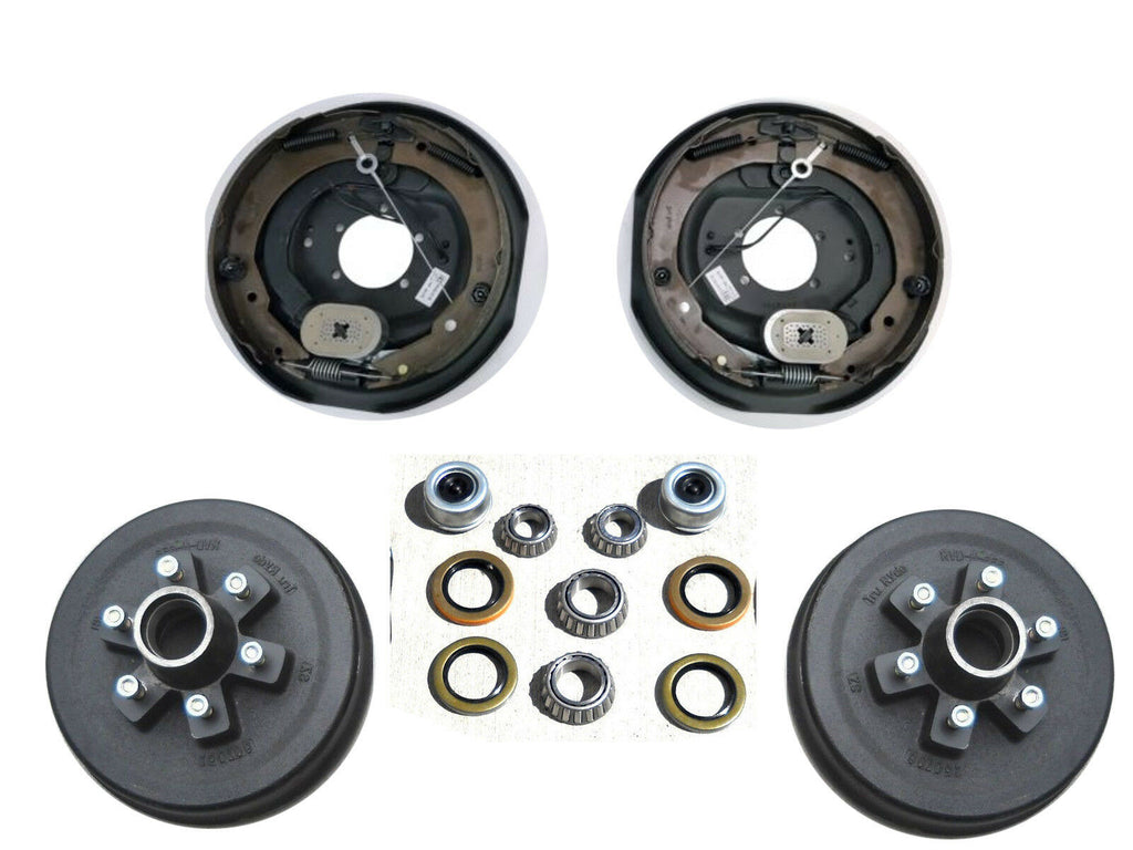 Add Brakes Basic 6x5.5 Drum 12" Electric Self Adj Backing Plate 6K Trailer Axle (92655-B-FSA-IMP)