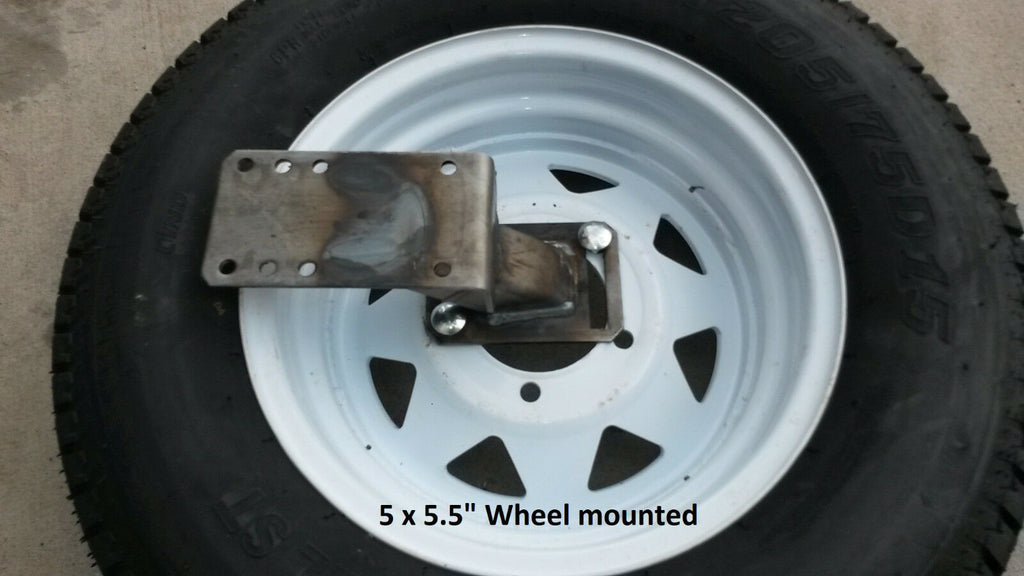 Universal Heavy Duty Spare Tire Mount fits ALL 4 & 5 Lug Trailer RV Camper Jeep (ST CARRIER + ST BRACKET)