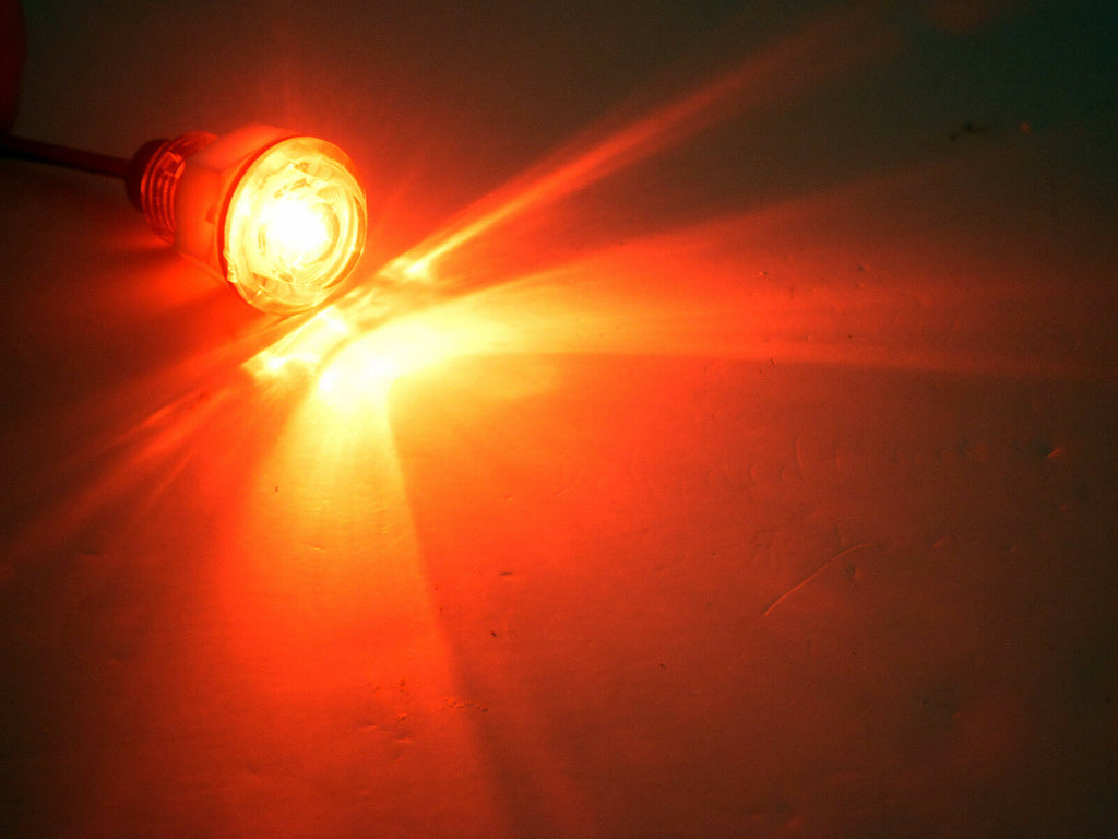 11/16" Red Clear Innovative Bullet Light 1 LED Waterproof Marker Accent Aux Use (011-4500-1)