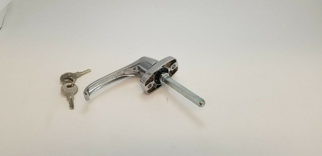 Universal  Locking L Handle Chrome Finish Trailer Camper RV Garage Door Baggage (HL20136)