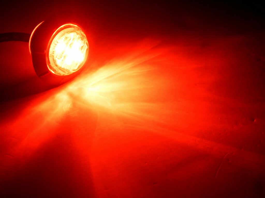 Maxxima M09400RCL Red Clear 6 LED 1-1/4" Marker Light (M09400RCL)