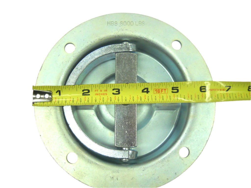 Recessed Full 360 Swivel 6000# Rated D Ring Tie Down with Backing Plate (RR06-BP)
