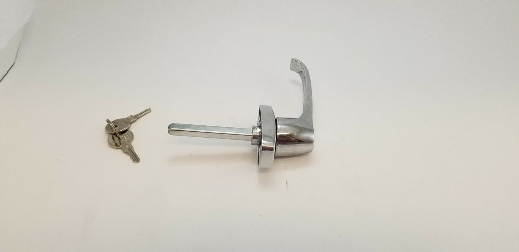 Universal  Locking L Handle Chrome Finish Trailer Camper RV Garage Door Baggage (HL20136)