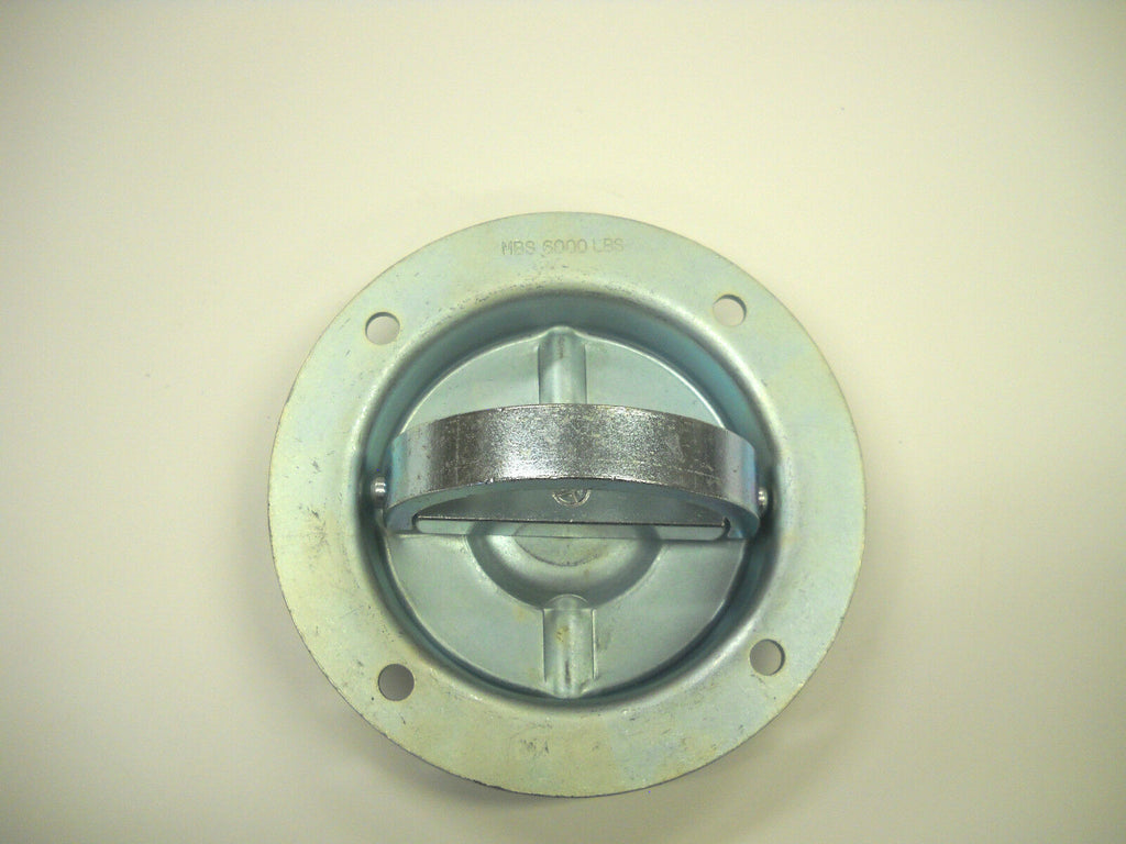 10 - D Ring 6000# Recessed Swivel Tie Down With Back Plates Trailer Truck (RR06-BP-10)